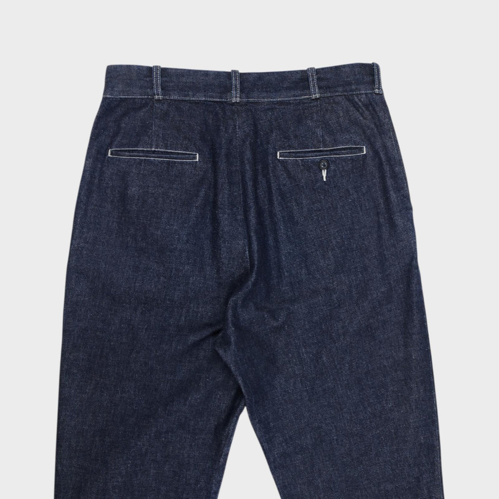 FREEMANS SPORTING CLUB Men's Made in Japan Blue Denim High Waist Loose Fit Jeans