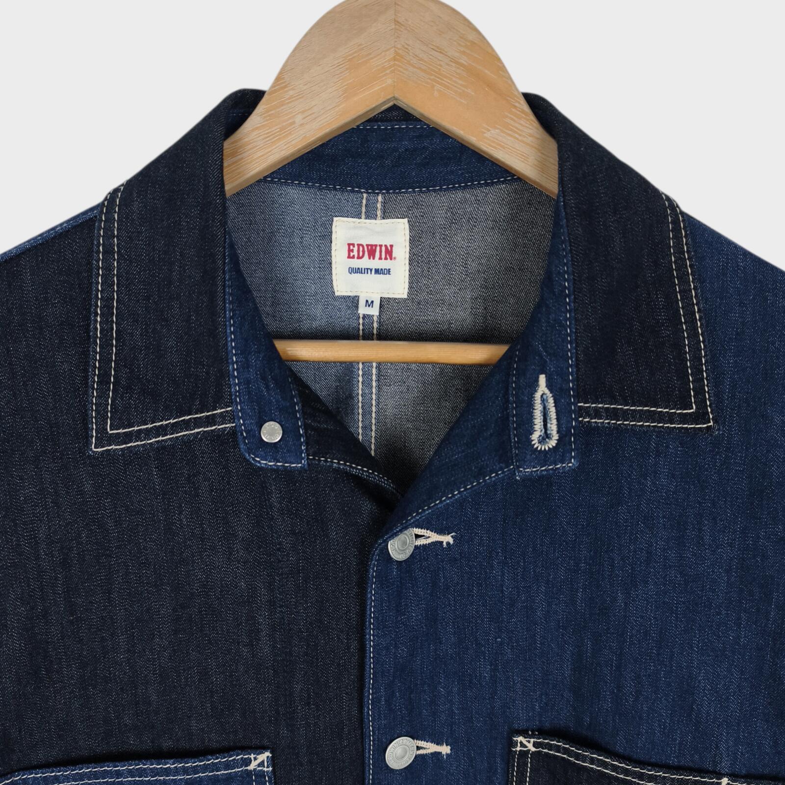 EDWIN Japan Men's Patchwork Colourblock Denim Chore Jacket