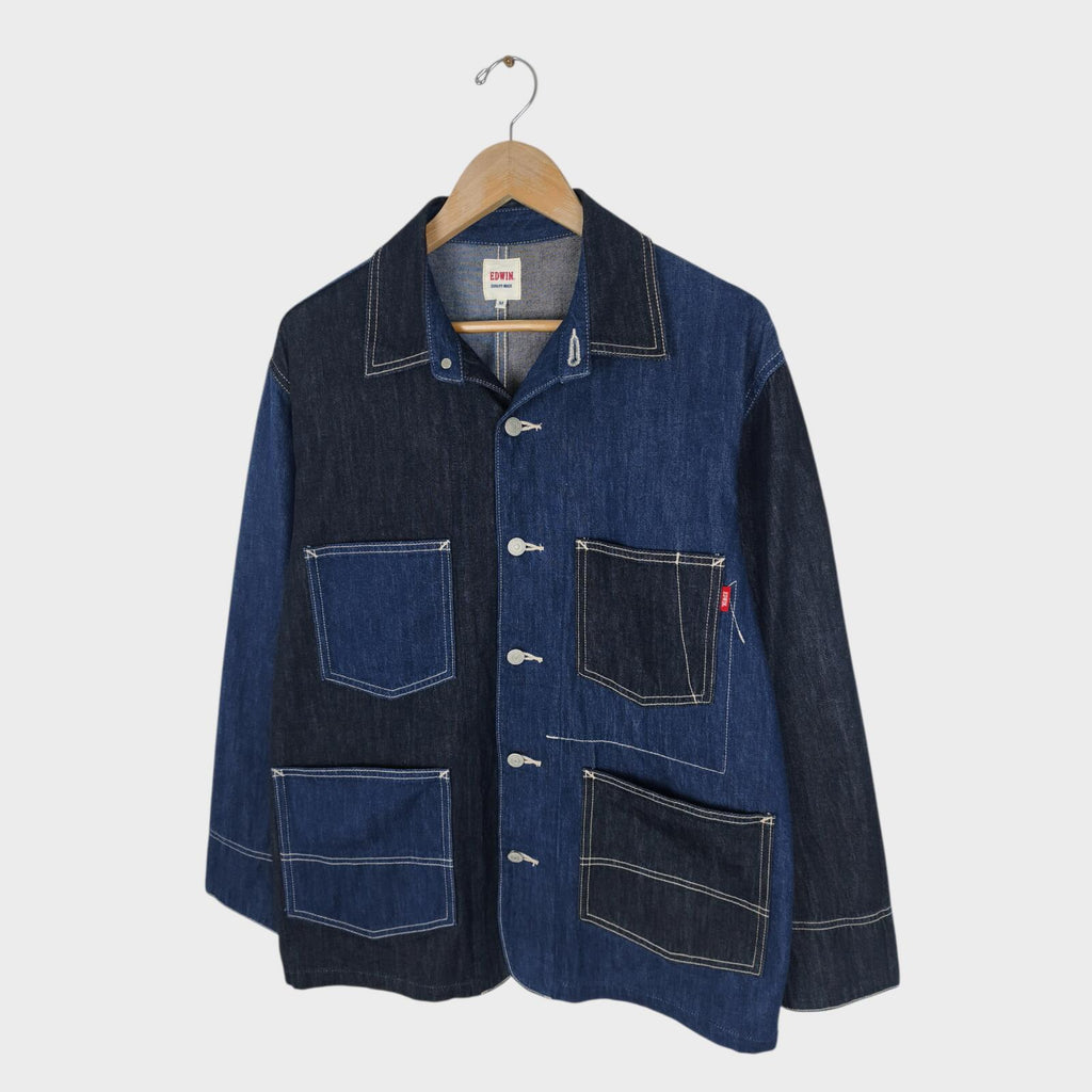 EDWIN Japan Men's Patchwork Colourblock Denim Chore Jacket