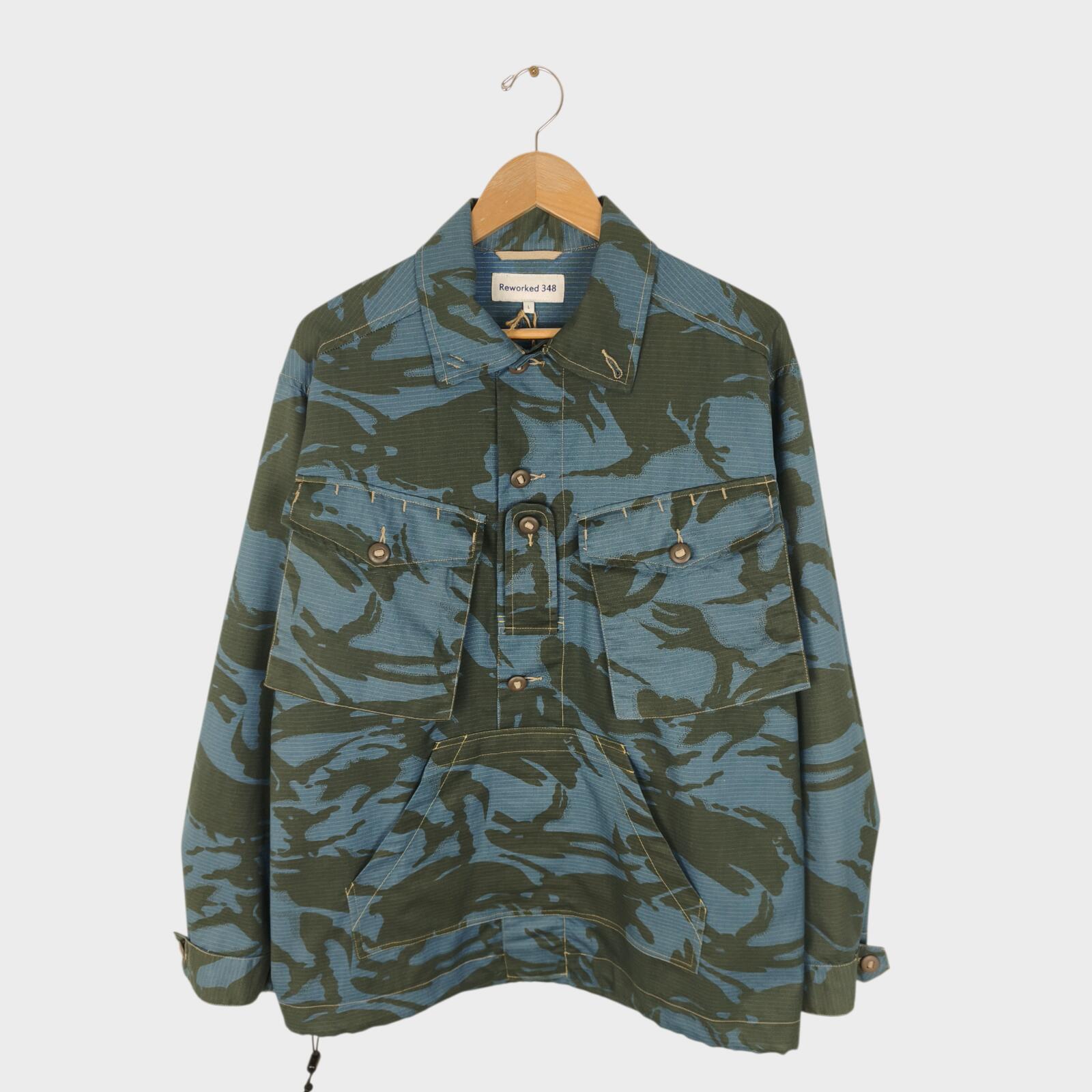 REWORKED 348 Men's Military Camo Smock Parka Jacket