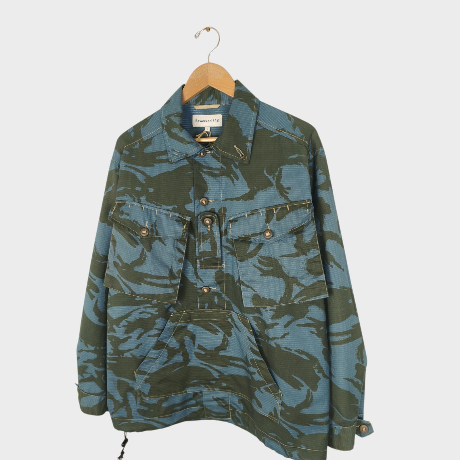 REWORKED 348 Men's Military Camo Smock Parka Jacket