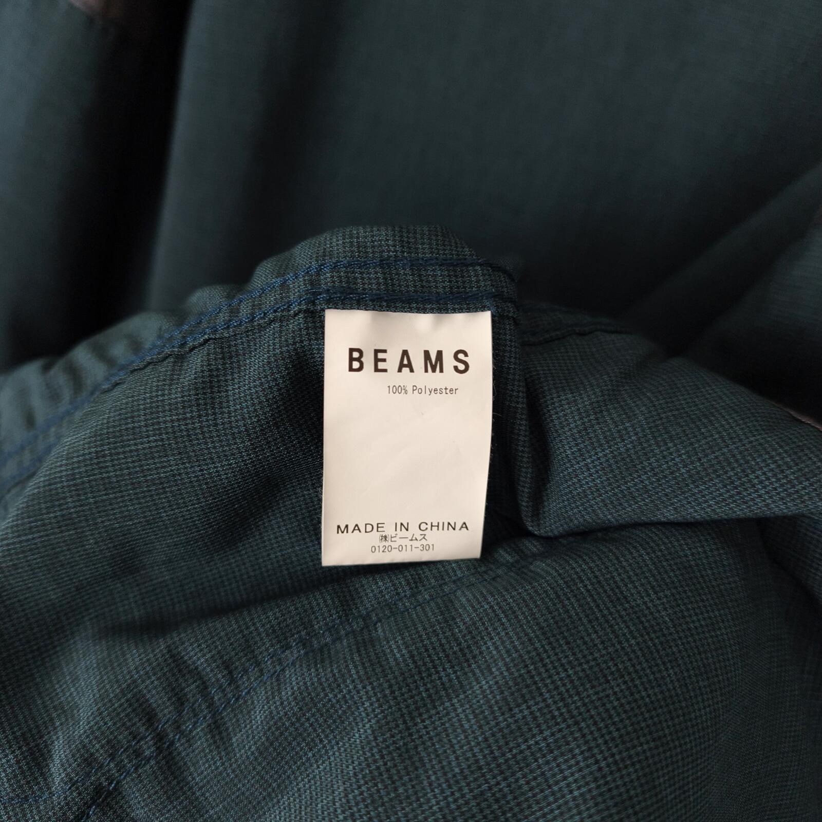 BEAMS Men's Teal Green Oversized Fit Lightweight Utility Fishing Jacket