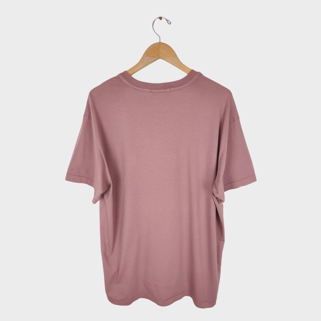 STONE ISLAND Men's Pink Embroidered Badge T-Shirt