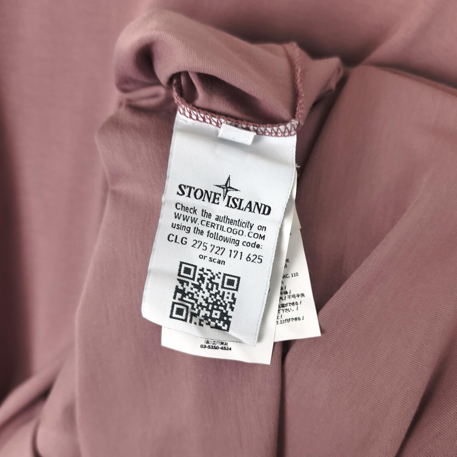 STONE ISLAND Men's Pink Embroidered Badge T-Shirt