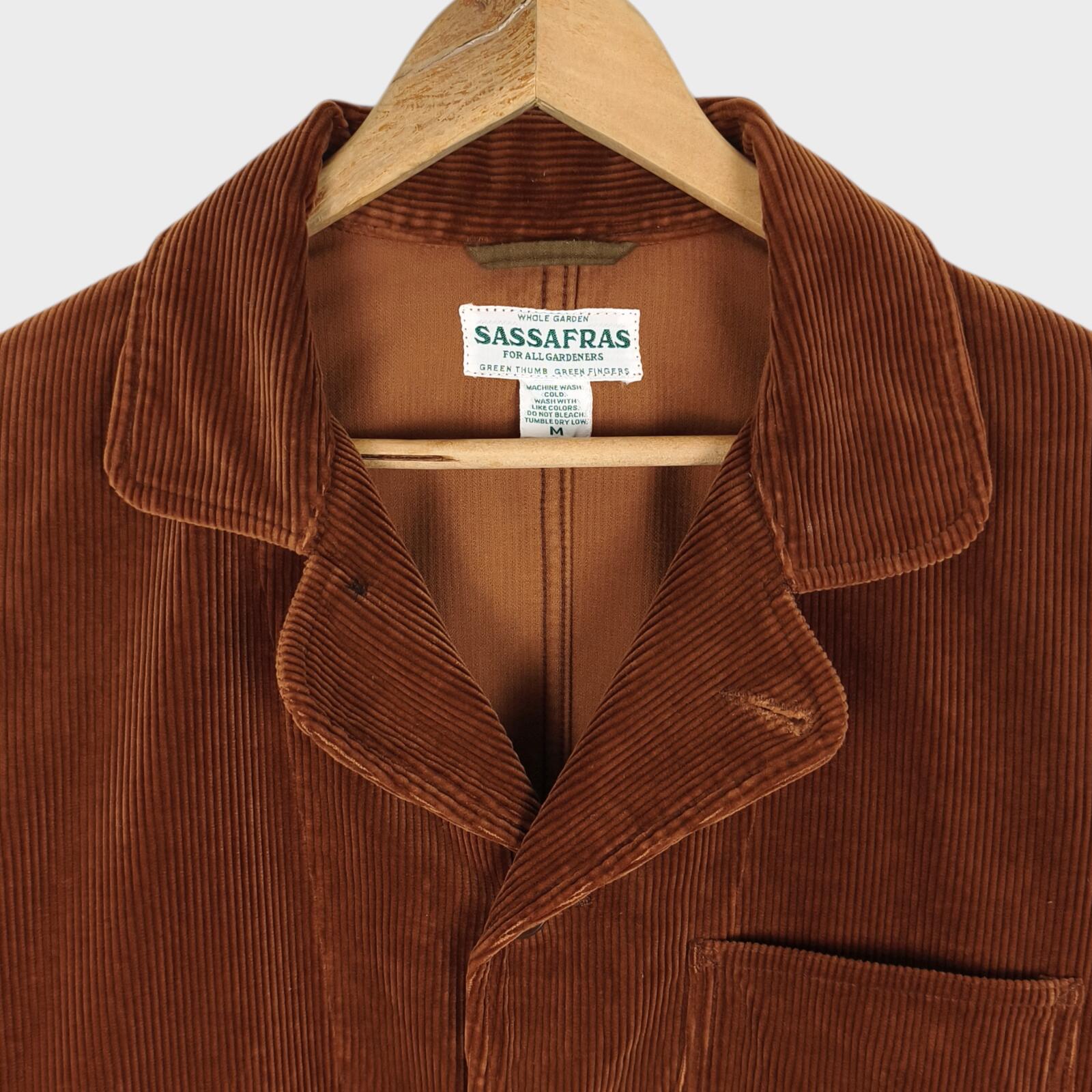 SASSAFRAS Men's Made in Japan Brown/Rust Heavyweight Corduroy Jacket
