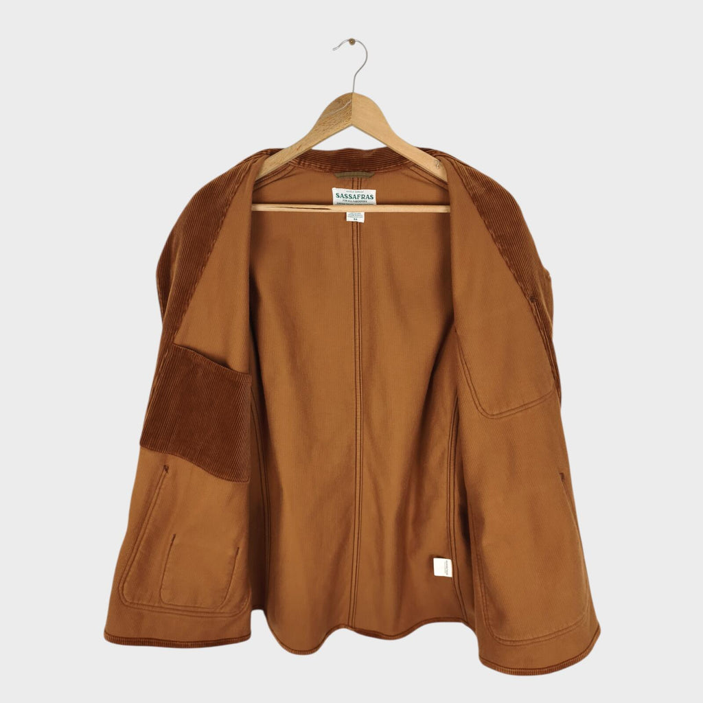 SASSAFRAS Men's Made in Japan Brown/Rust Heavyweight Corduroy Jacket
