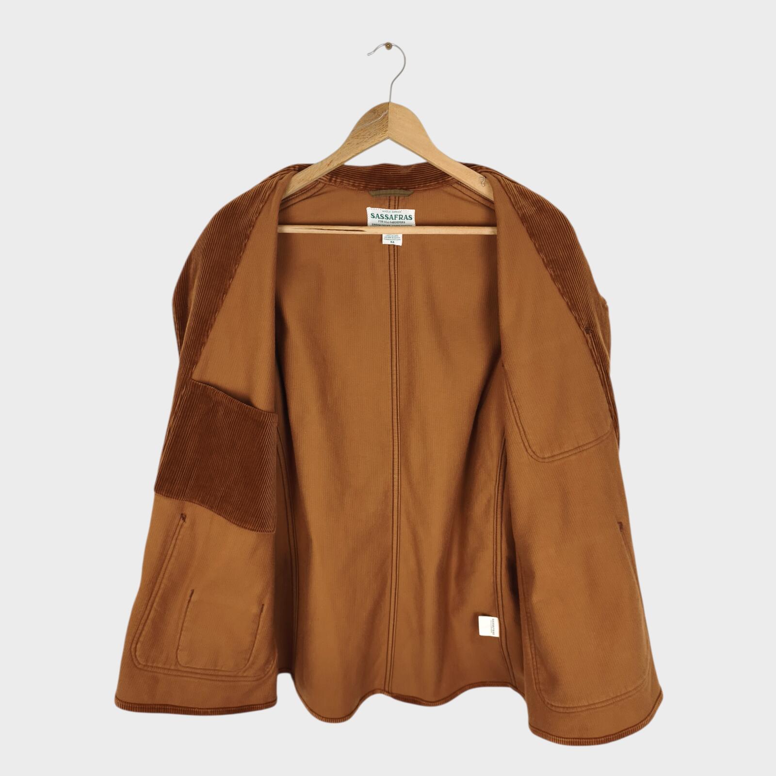 SASSAFRAS Men's Made in Japan Brown/Rust Heavyweight Corduroy Jacket