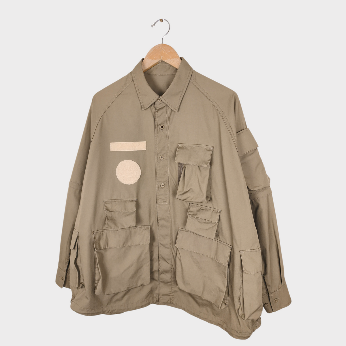 WAX ORIGINAL Japan Men's Coyote Taupe 100% Ventile Cotton Utility Jacket
