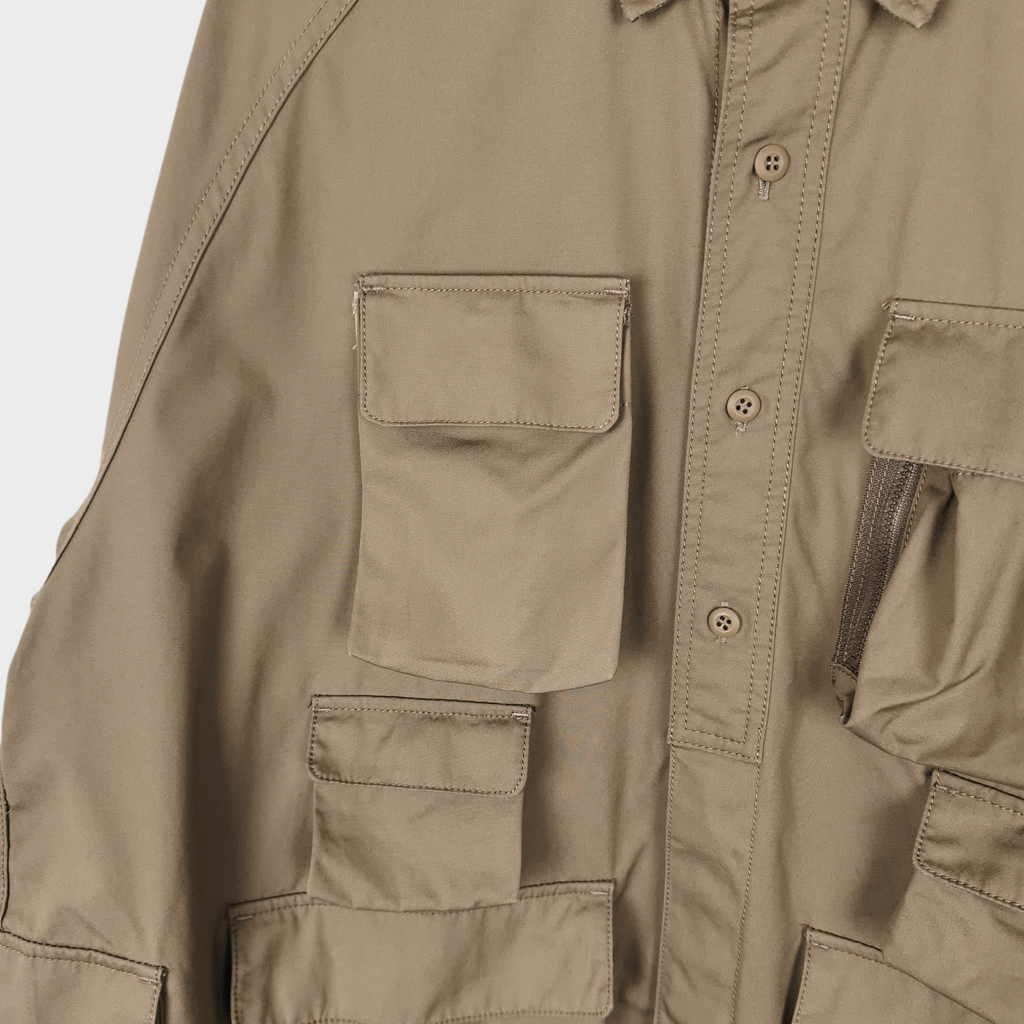 WAX ORIGINAL Japan Men's Coyote Taupe 100% Ventile Cotton Utility Jacket