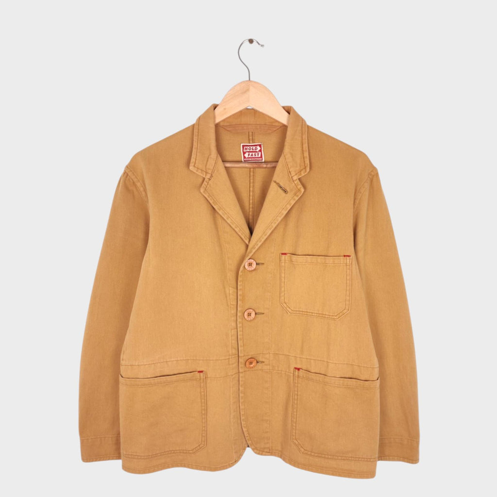 HOLD FAST by OLD TOWN Men's Made in England Tan/Camel Cotton Twill Chore Jacket