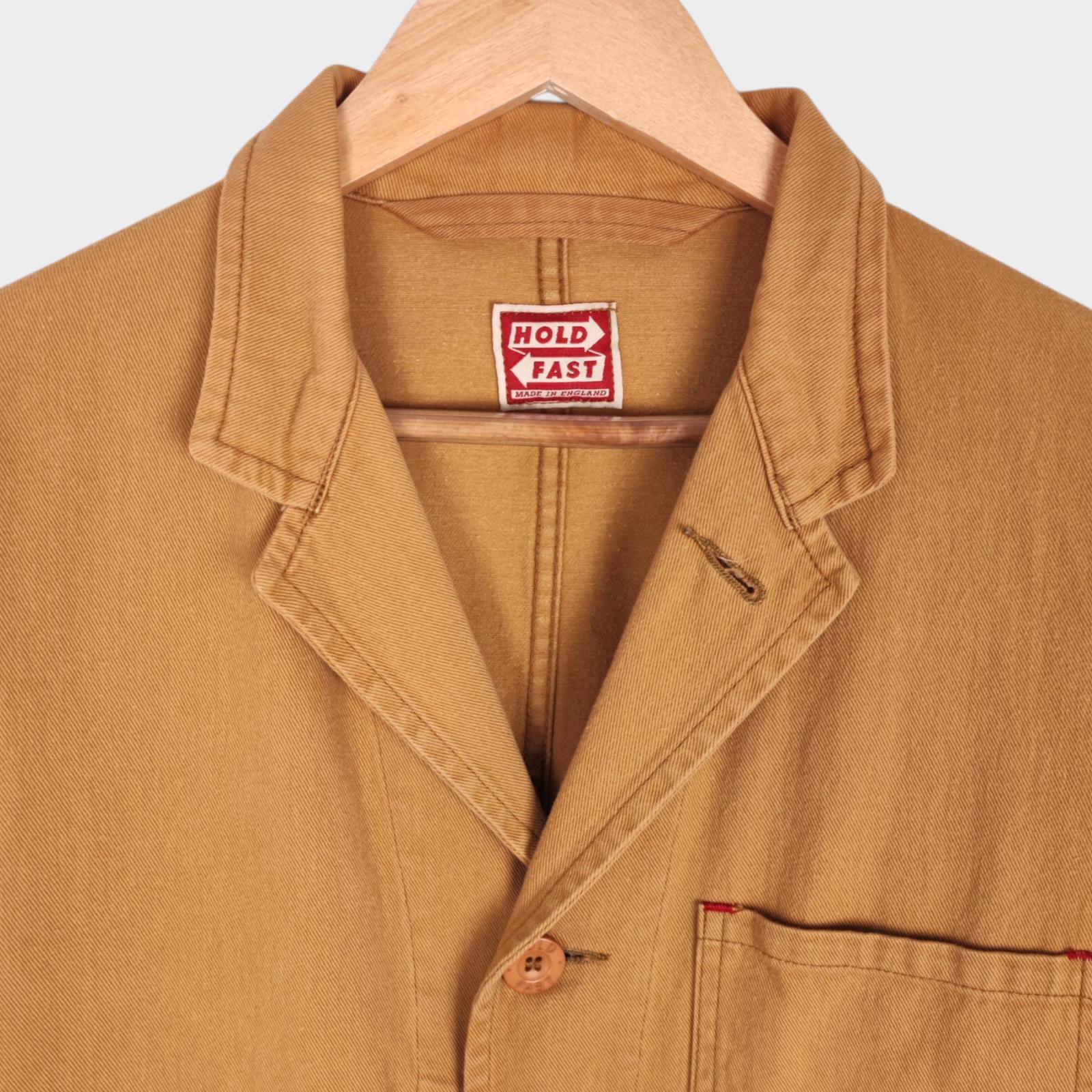 HOLD FAST by OLD TOWN Men's Made in England Tan/Camel Cotton Twill Chore Jacket