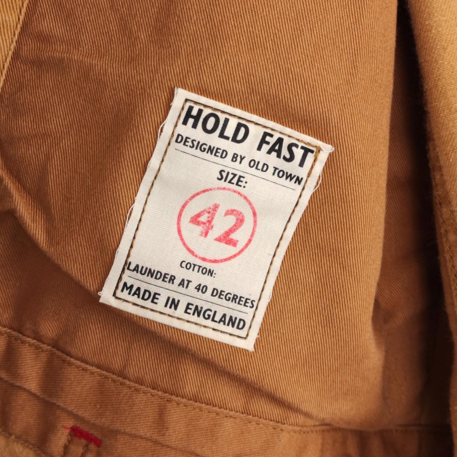 HOLD FAST by OLD TOWN Men's Made in England Tan/Camel Cotton Twill Chore Jacket