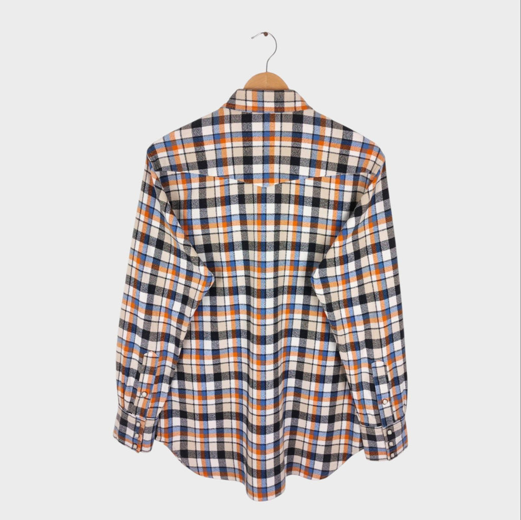 SUGAR CANE Men's Checked Flannel Western Shirt