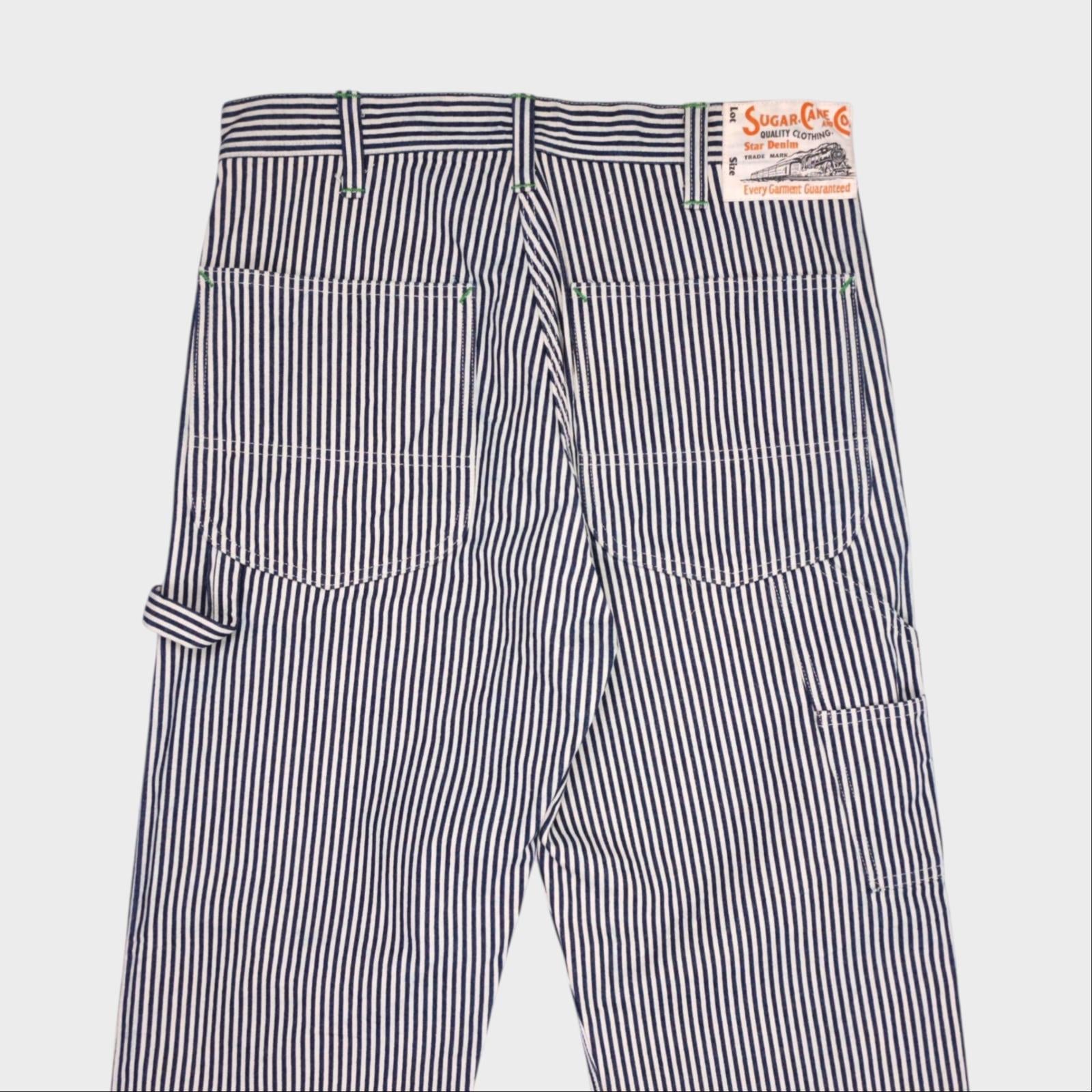 SUGAR CANE Men's Hickory Stripe High Waist Made in Japan Trousers