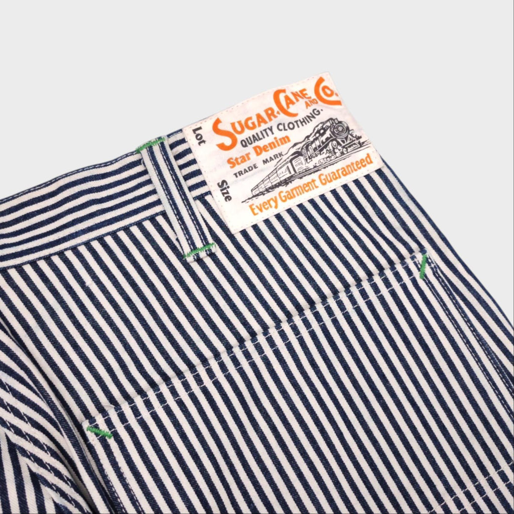 SUGAR CANE Men's Hickory Stripe High Waist Made in Japan Trousers