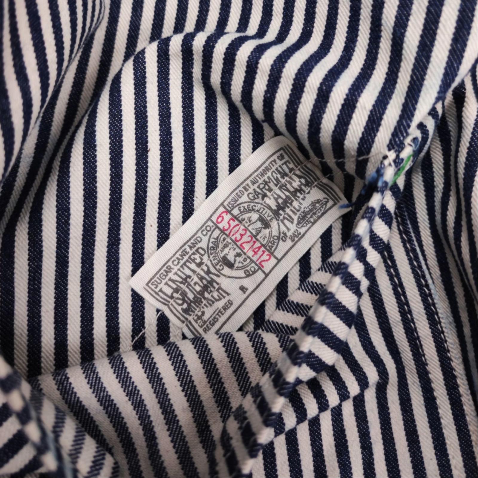 SUGAR CANE Men's Hickory Stripe High Waist Made in Japan Trousers