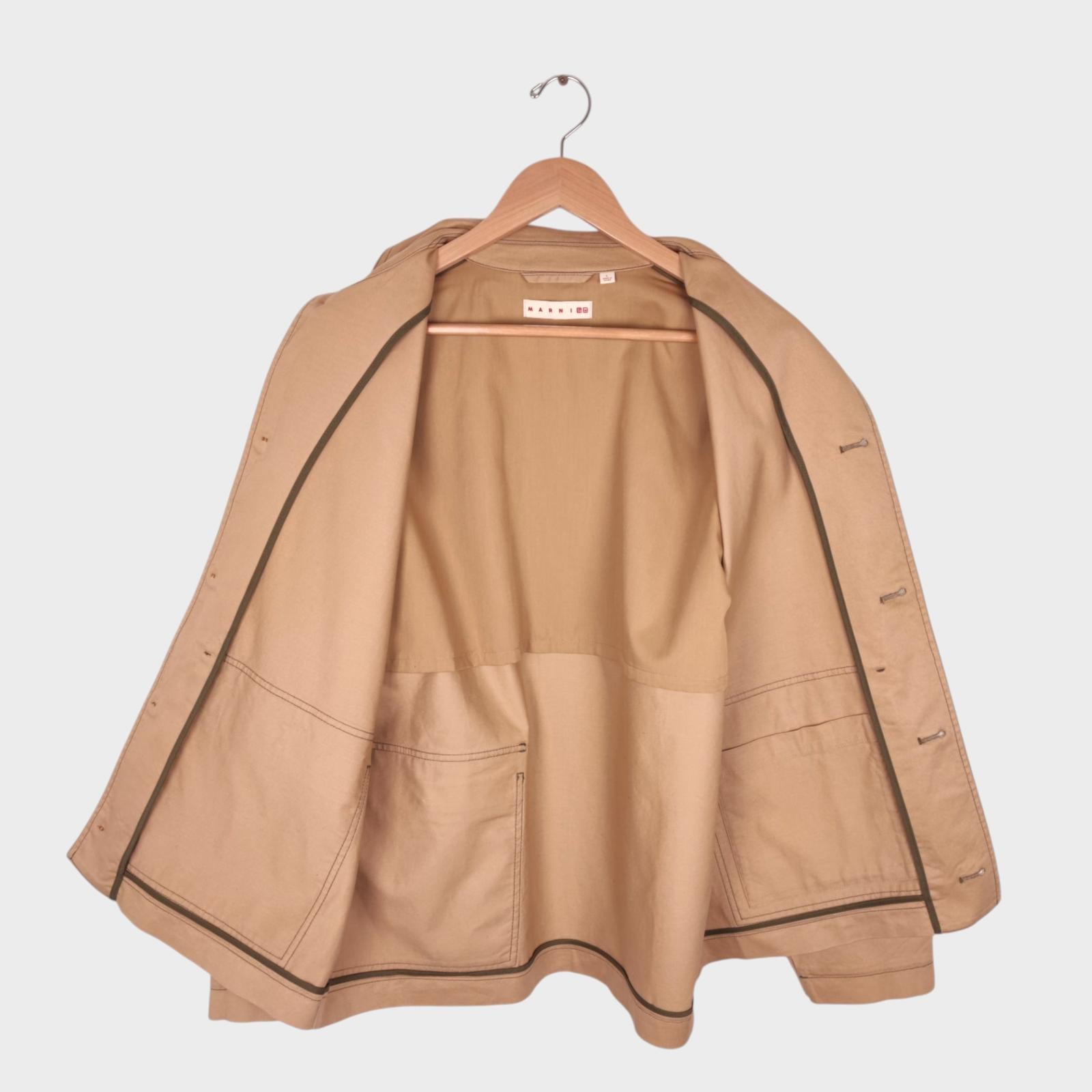 MARNI x UNIQLO Men's Beige Cotton Twill Chore Jacket