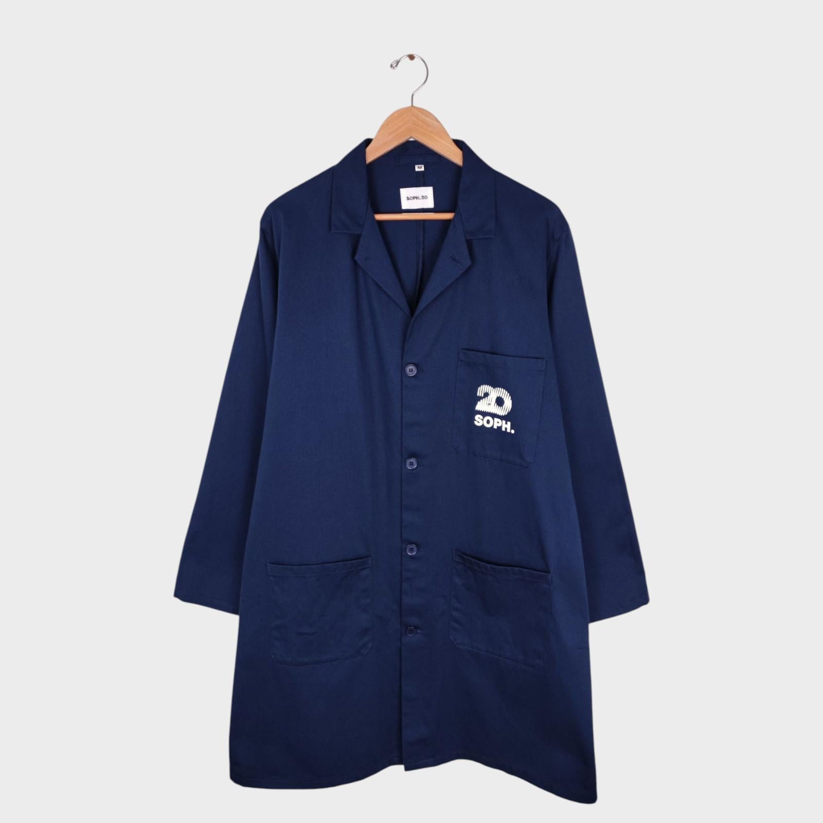 HOLD FAST x SOPHNET Men's Made in England Dark Blue Overall Chore Shop Jacket