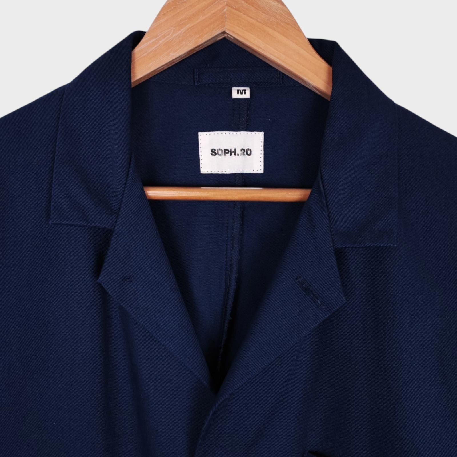 HOLD FAST x SOPHNET Men's Made in England Dark Blue Overall Chore Shop Jacket