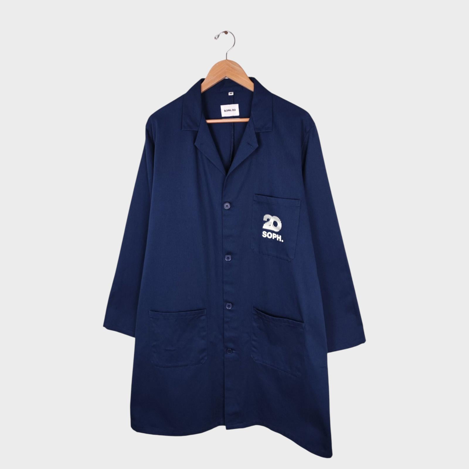 HOLD FAST x SOPHNET Men's Made in England Dark Blue Overall Chore Shop Jacket