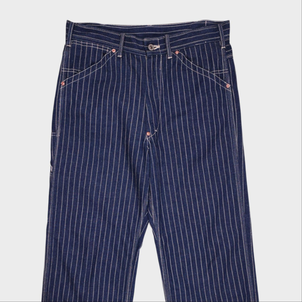 TOYS MCCOY Men's Blue Made in Japan Wabash Railroad Carpenter Trousers