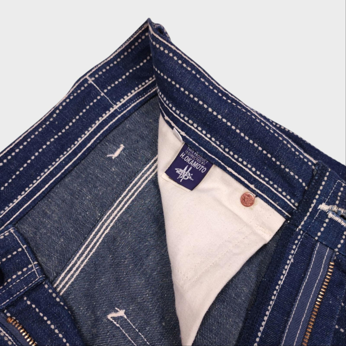 TOYS MCCOY Men's Blue Made in Japan Wabash Railroad Carpenter Trousers