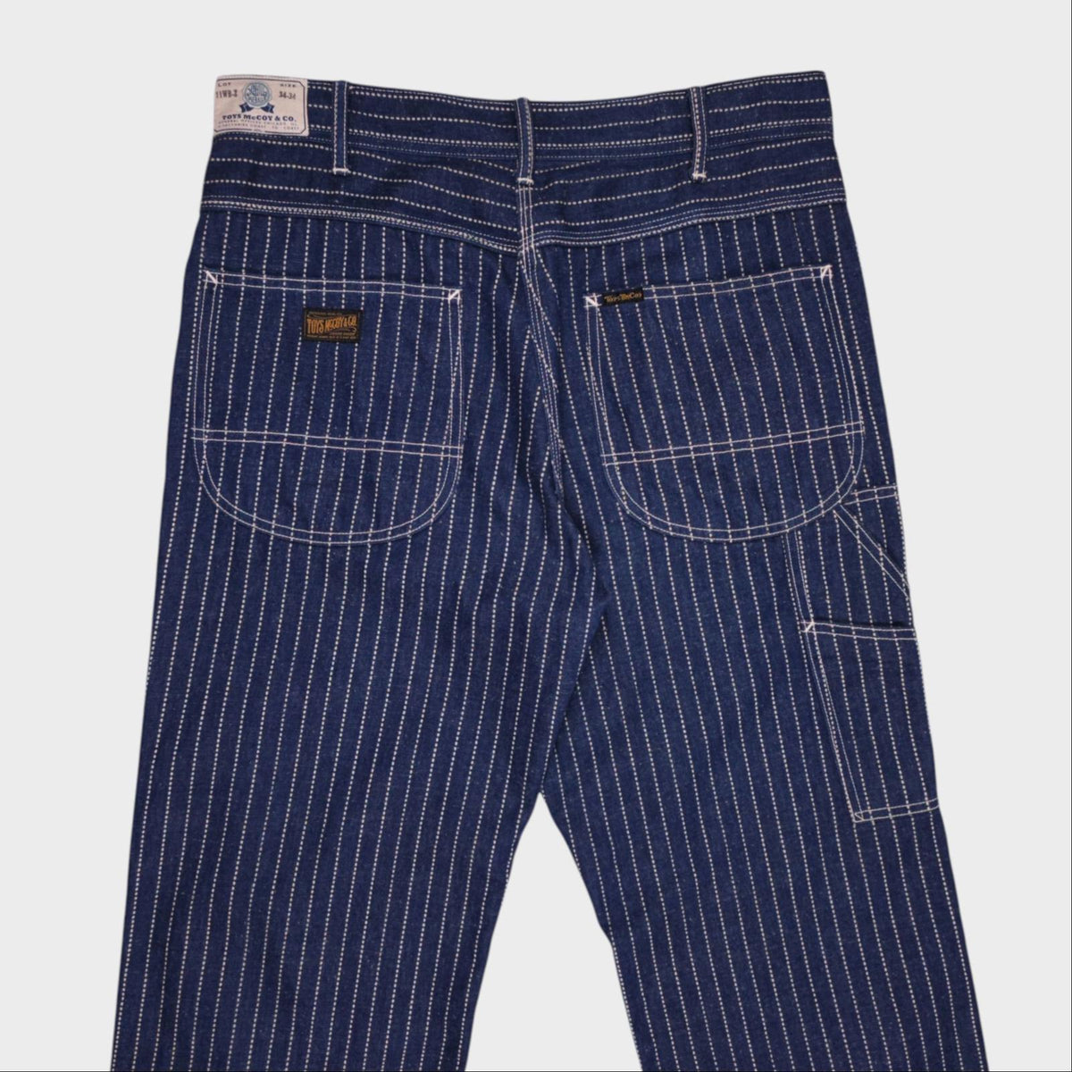 TOYS MCCOY Men's Blue Made in Japan Wabash Railroad Carpenter Trousers