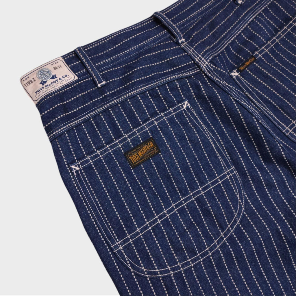 TOYS MCCOY Men's Blue Made in Japan Wabash Railroad Carpenter Trousers