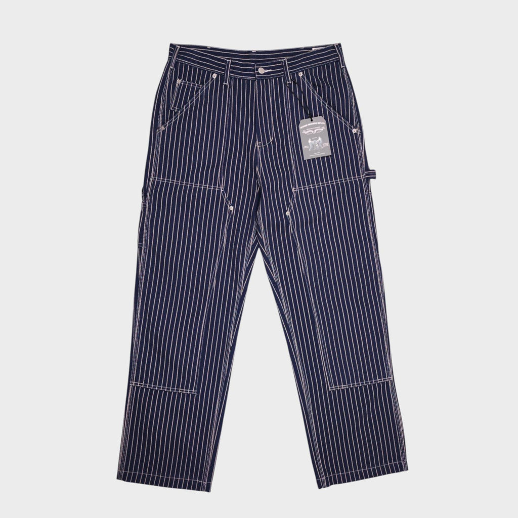 OKONKWO MFG Men's Dark Blue Heavyweight Cotton Wabash Carpenter Trousers