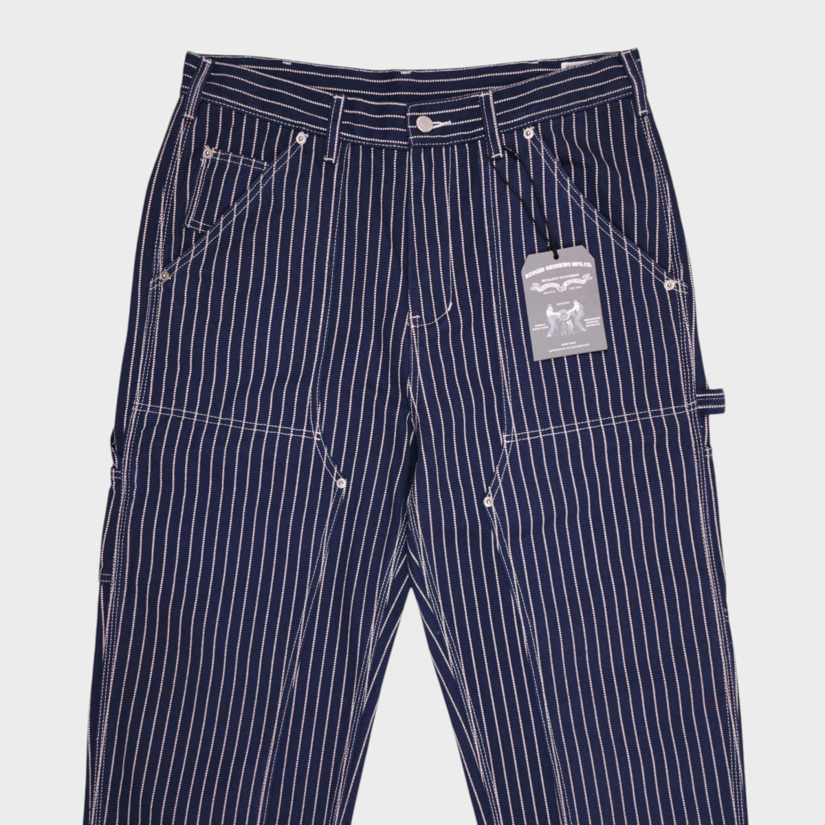 OKONKWO MFG Men's Dark Blue Heavyweight Cotton Wabash Carpenter Trousers