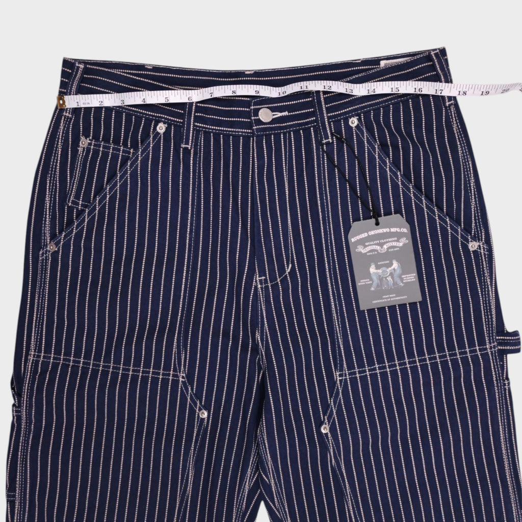 OKONKWO MFG Men's Dark Blue Heavyweight Cotton Wabash Carpenter Trousers