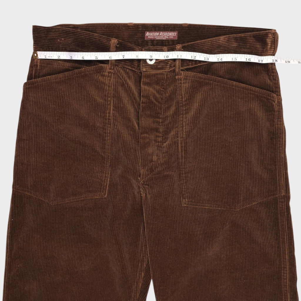 BUZZ RICKSON Men's Made in Japan Brown U.S. Army Working Corduroy Trousers