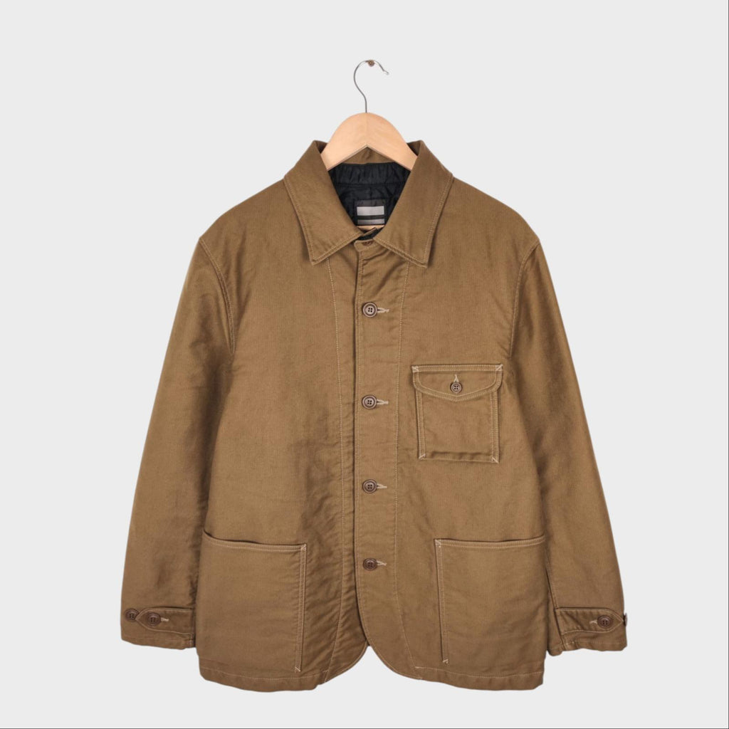 MOMOTARO Men's Olive Green Made in Japan Military Coderane Chore Jacket
