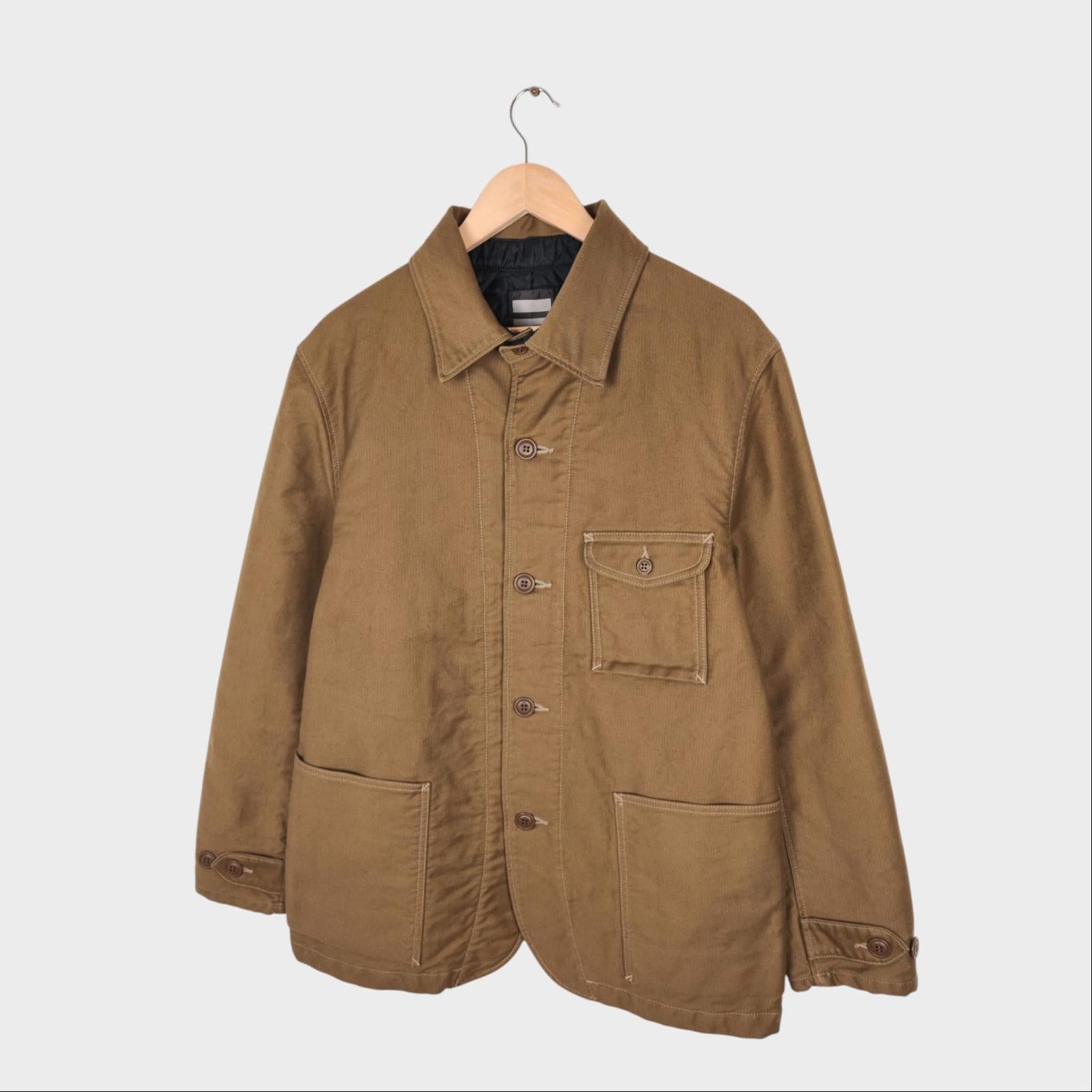 MOMOTARO Men's Olive Green Made in Japan Military Coderane Chore Jacket