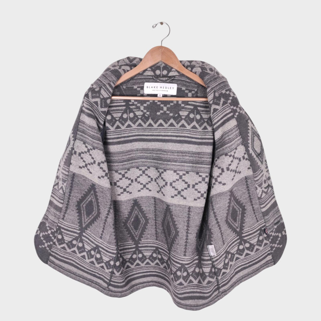 BLAKE HEDLEY Men's Men's Grey Native Navajo Print Jacket