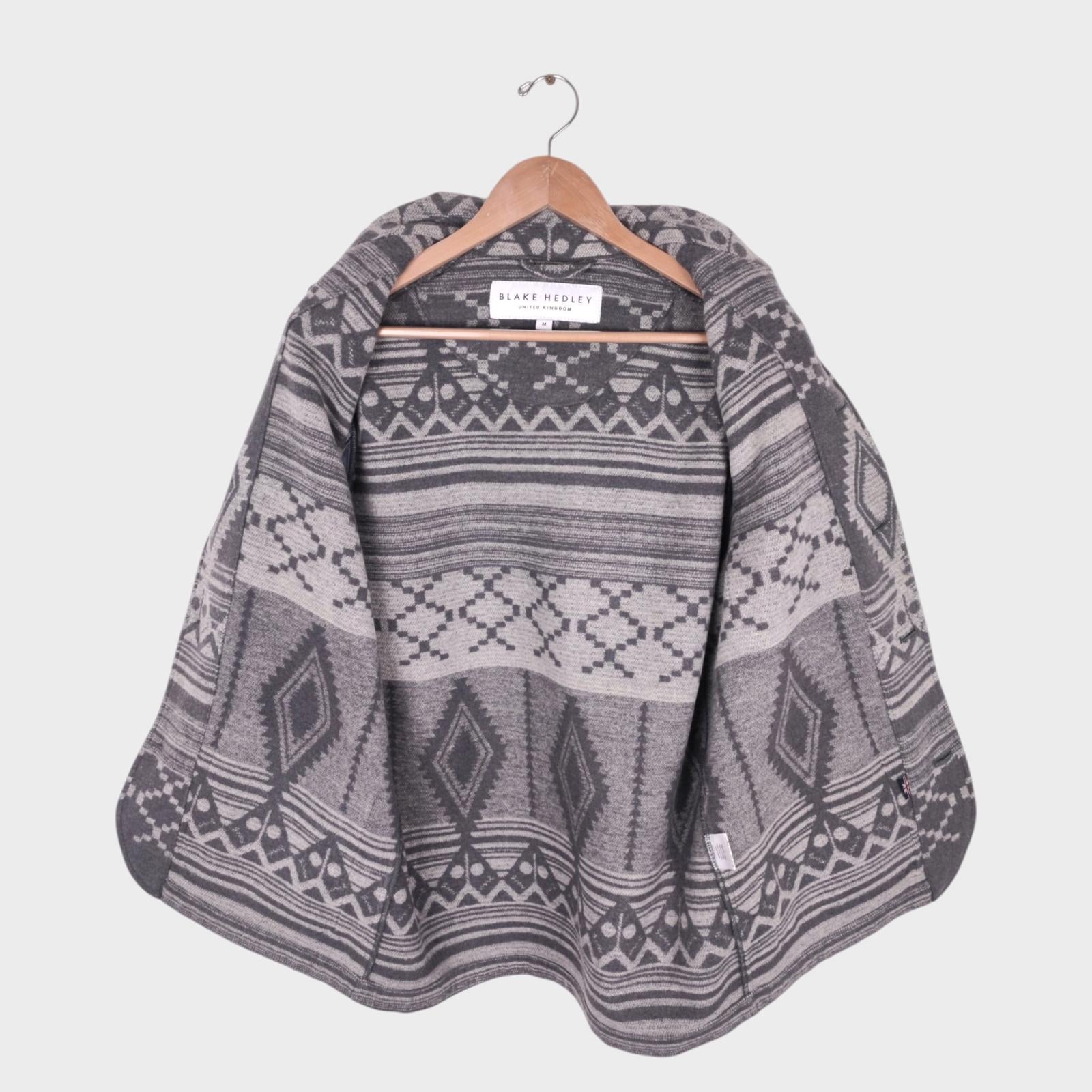 BLAKE HEDLEY Men's Men's Grey Native Navajo Print Jacket