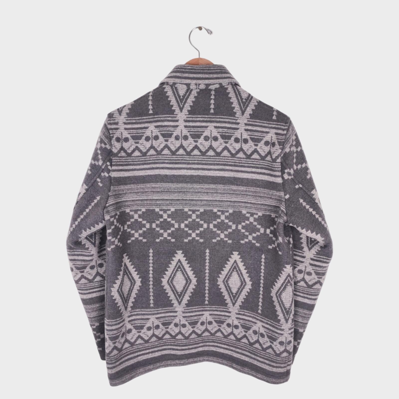 BLAKE HEDLEY Men's Men's Grey Native Navajo Print Jacket