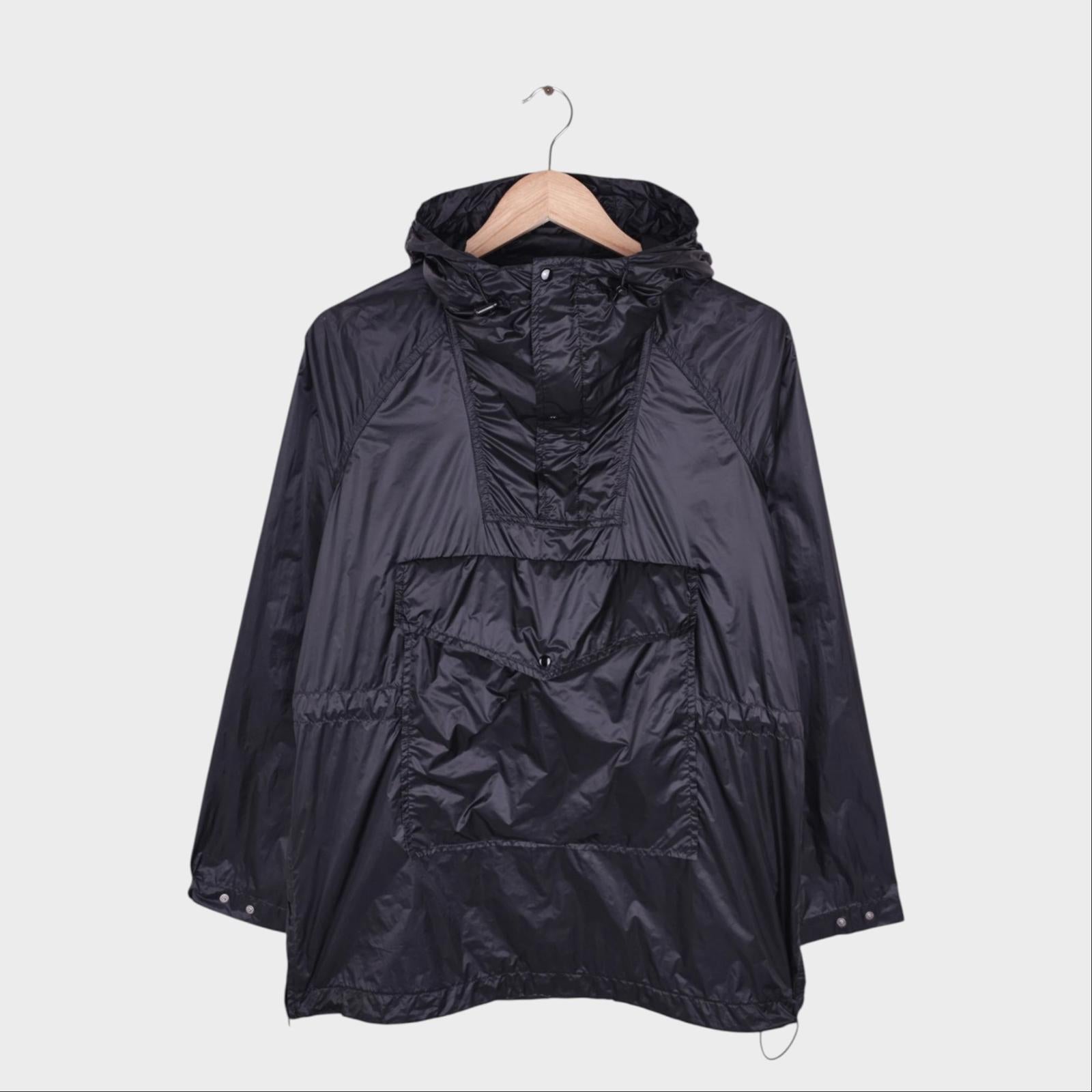 KAPTAIN SUNSHINE Men's Made in Japan Black Nylon Packable Ski Anorak Parka Jacket