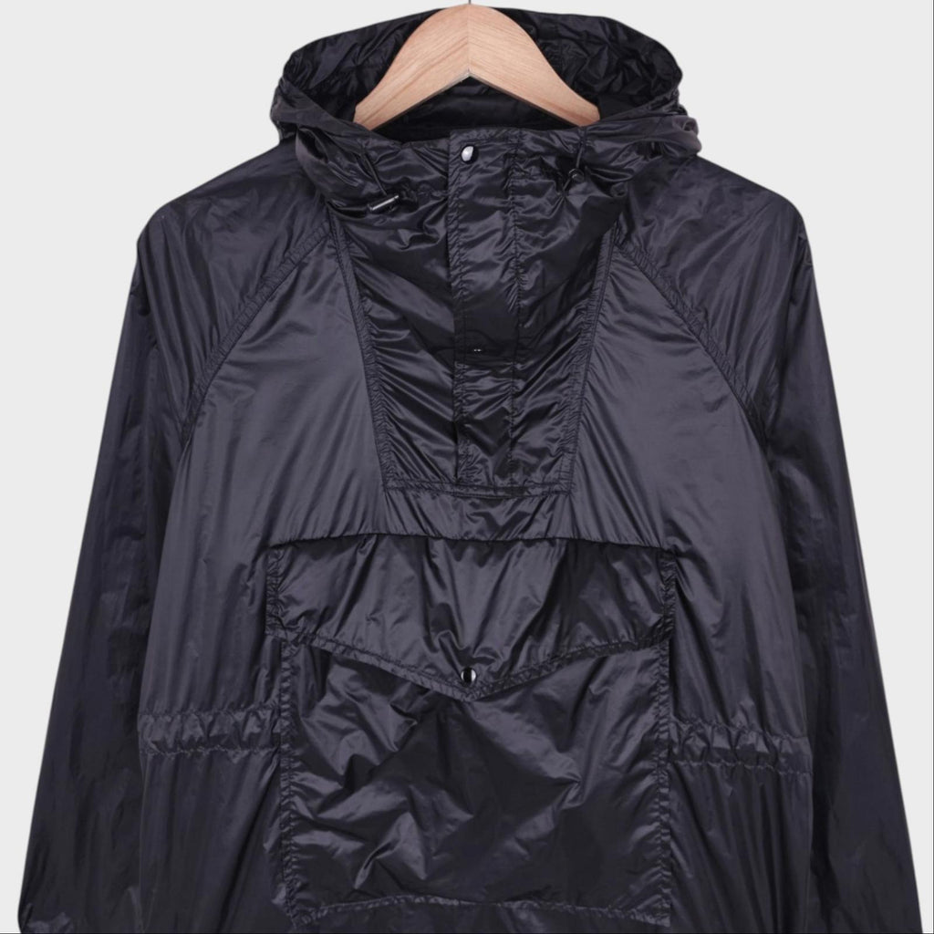 KAPTAIN SUNSHINE Men's Made in Japan Black Nylon Packable Ski Anorak Parka Jacket