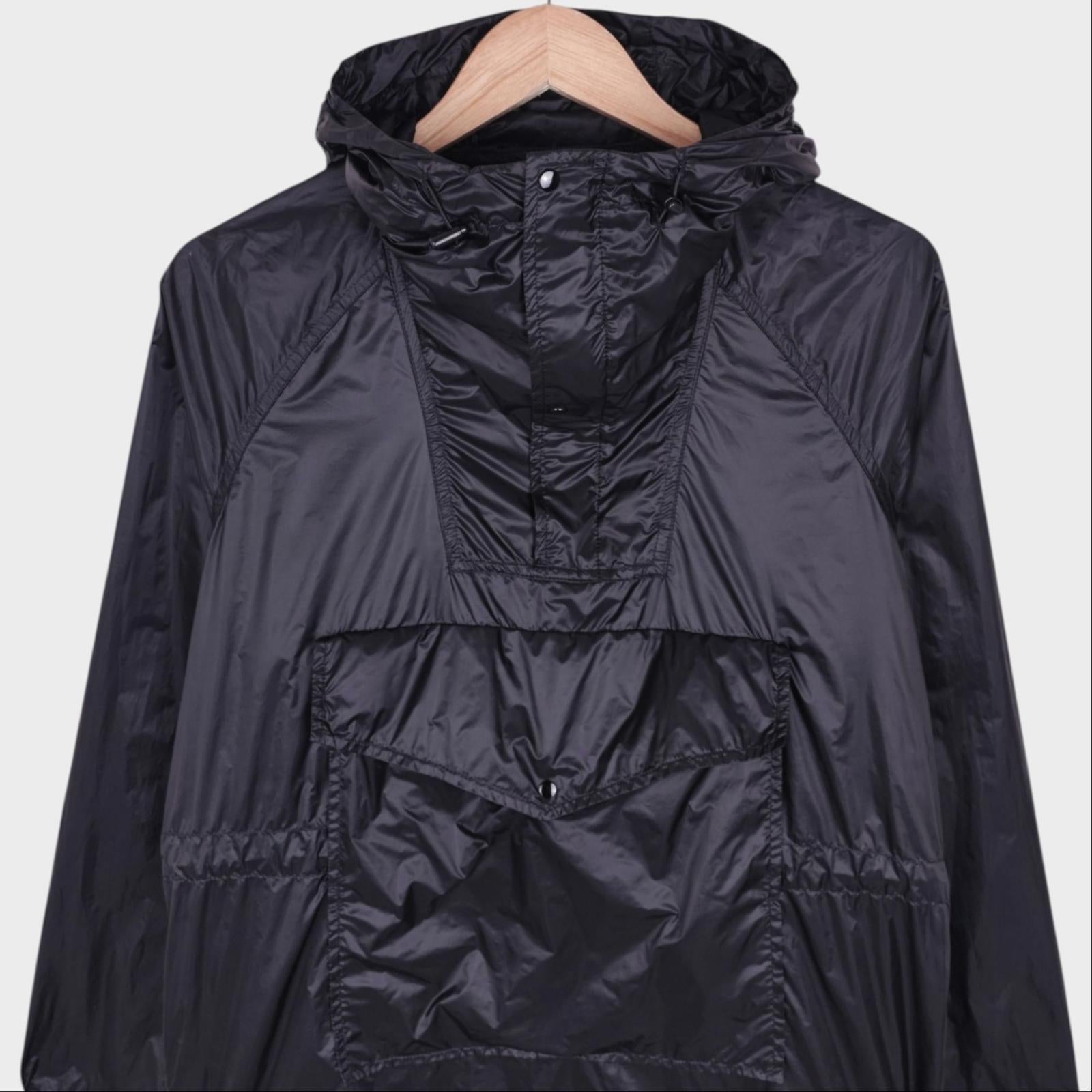 KAPTAIN SUNSHINE Men's Made in Japan Black Nylon Packable Ski Anorak Parka Jacket