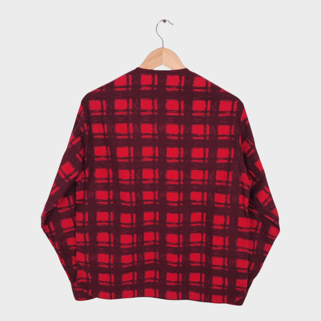 SASSAFRAS Men's Made in Japan Red Check Gardenia Hunter Flannel Jacket