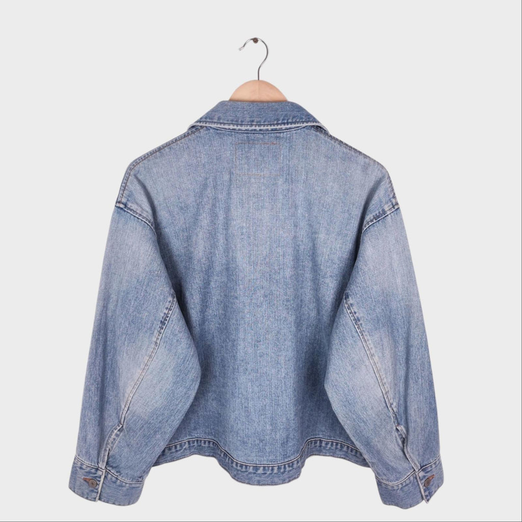 JOHNBULL Men's Blue Made in Japan American-Made Denim Cropped Jacket
