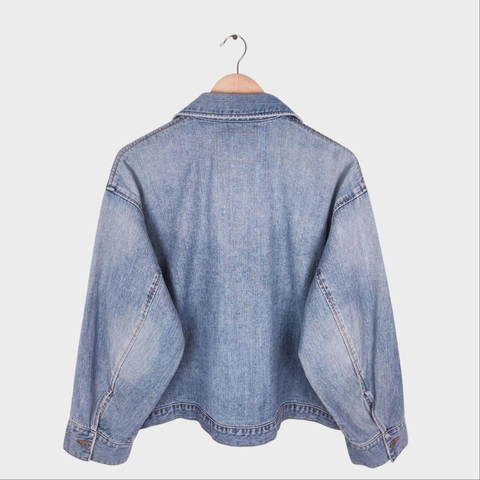 JOHNBULL Men's Blue Made in Japan American-Made Denim Cropped Jacket