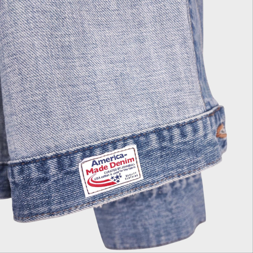 JOHNBULL Men's Blue Made in Japan American-Made Denim Cropped Jacket
