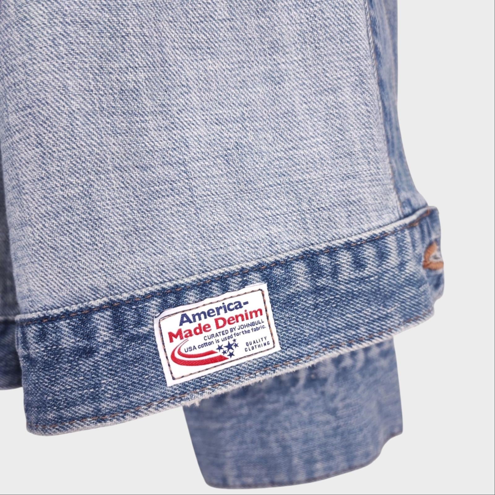 JOHNBULL Men's Blue Made in Japan American-Made Denim Cropped Jacket