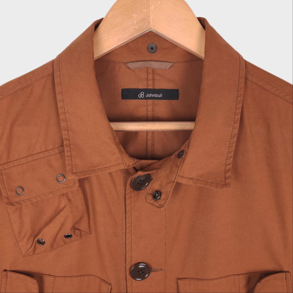 JOHNBULL Men's Burnt Orange Military Utility Jacket
