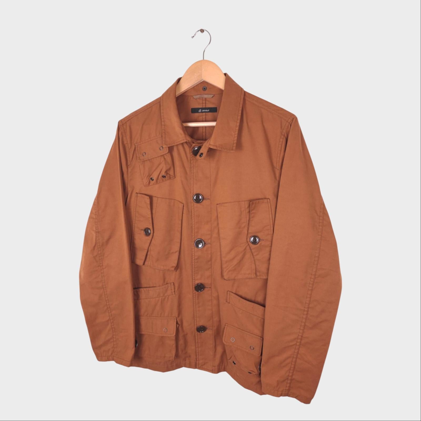 JOHNBULL Men's Burnt Orange Military Utility Jacket