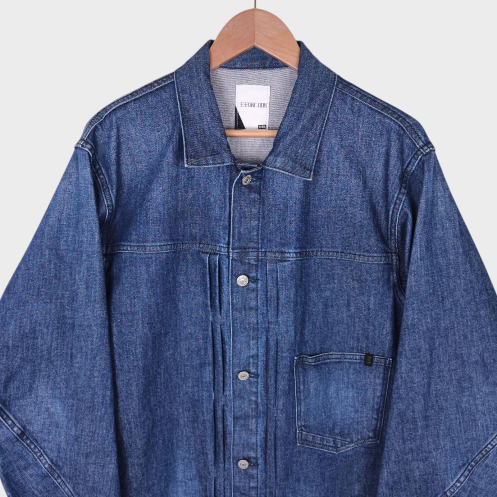 EDWIN Men's Blue Denim E-Function Trucker Jacket