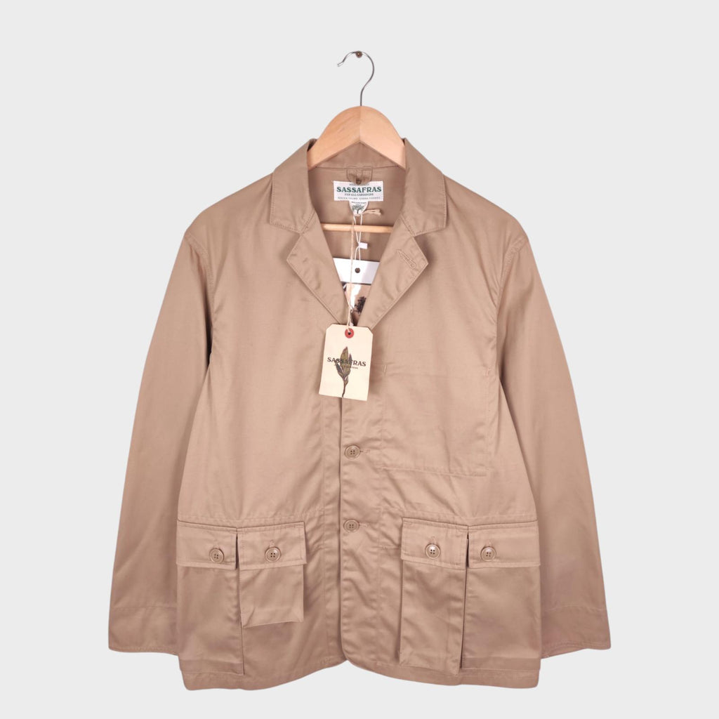 SASSAFRAS Men's Made in Japan Cotton Gabardine B.D.U. Leaf Chore Jacket