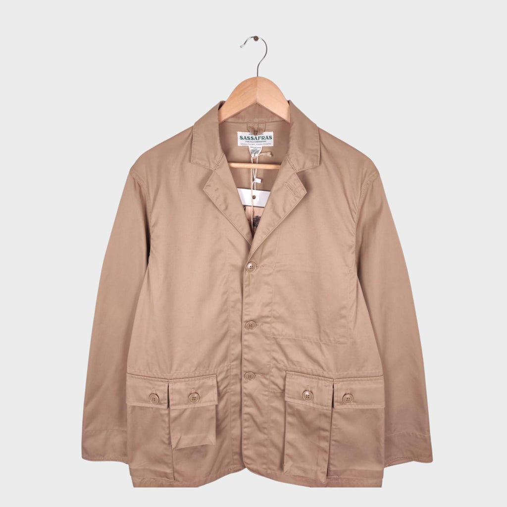 SASSAFRAS Men's Made in Japan Cotton Gabardine B.D.U. Leaf Chore Jacket